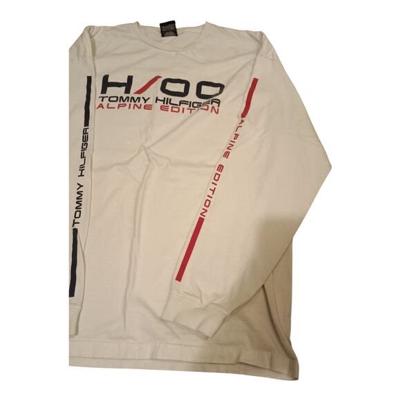 Tommy Hilfiger Alpine Vintage 90s Gear T Shirt Adult XXL White Long Sleeve Mens - Picture 5 of 11